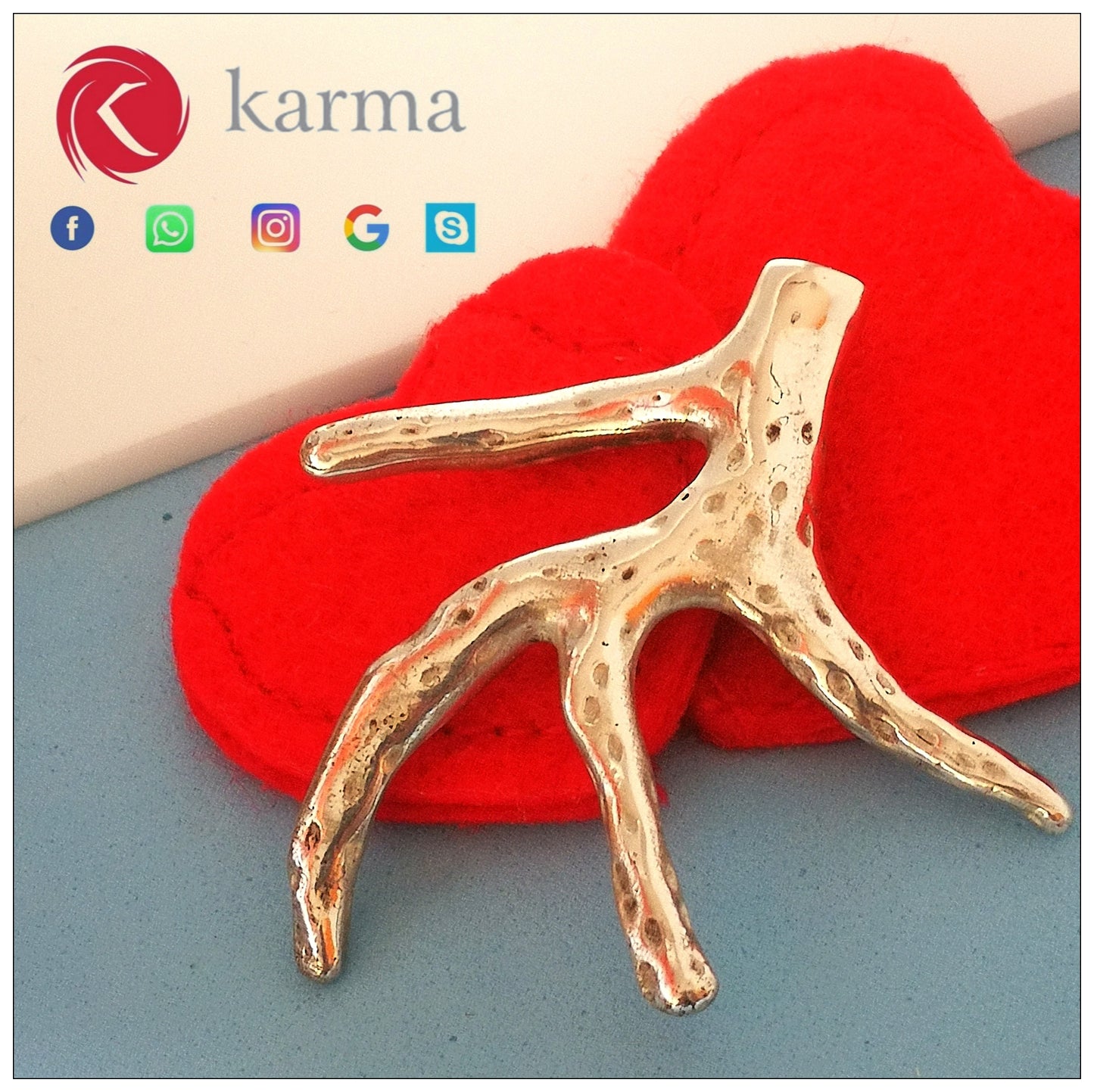 Pendente Ramo di Corallo in Argento  Tit.925/000