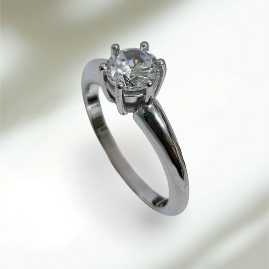 Anello solitario in Argento